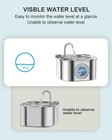 Stainless Steel Cat Water Fountain 3 2l Automatic Dispenser For Pets