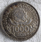 Brazil 1913 1000 Reis No Dashes Between Stars