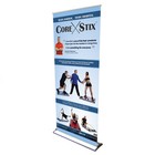Retractable Roll Up Banner Stand Height Adjustable Trade Show Display Hd 36  