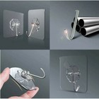 20-40pcs Adhesive Sticky Hooks Heavy Duty Clear Wall Seamless  Hooks Hangers Us