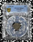 1902-h Canada 5 Cents Pcgs Ms63 Lot g325 Silver  Choice Unc  Large  h 