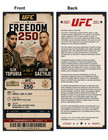 Ufc Freedom 250 Ilia Topuria Vs  Justin Gaethje Commemorative Ticket Stub Custom