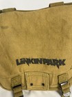 Vintage Linkin Park Canvas Back Pack Brown 100 Percent Cotton 13x11 Inches Rare