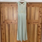 Vintage La Perla Green Silk Slip Dress Lace Nightgown Embroidered Size 3 Women   s