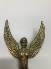 Vintage French Brass Empire Winged Lady Sphinx Pediment Art Nouveau