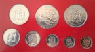 Jamaica - 1975fm Standard Metals 8pc Bu Specimen Set - Some Toning In Card Of Is