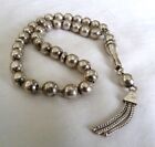925 Sterling Silver 6 85mm Plus Tassel Tasbih Traditional Prayer Worry 35 Beads
