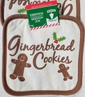 Set 2 Same Printed Kitchen Pot Holders  7 x7   Christmas gingerbread Cookies  Ch
