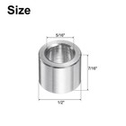 10 Pcs Stainless Steel Spacer 5 16  Bore X 1 2  Od X 7 16  Length