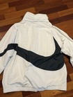 Nike Hooded Full-zip Windbreaker Jacket White black Colorblock Nylon Men L