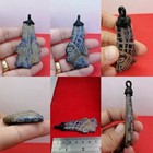 Sassanian Old Lapis Lazuli Stone Carved King Amulet Pendant
