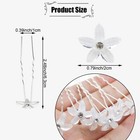 30 Pcs White Flower Bridal Head Clip Crystal Rhinestone Hair Barrettes U-shape