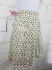 Vintage Half Apron Christmas Holiday Holly Print Lace Trim On One Pocket Cotton