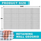 Geogrid For Retaining Wall  Bi-directional Universal Stabilization Grid Fence Us