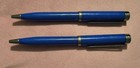 Pharmaceutical Drug Rep Lot Of 2 Heavy Metal Glucotrol Xl Pens  Blue W  Silver