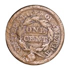 1847 Braided Hair Large Cent  vg Details Filled Hole