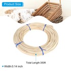 Round Reed Spline 350ft Cane Webbing Roll For  Basket Weaving Wooden