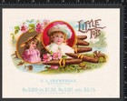Little Tots Antique Schwencke Sample Cigar Box Label Deer Girl Tobacco  Sr l lt