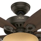 Hunter Fan 42 Inch Traditional New Bronze Ceiling Fan With Light And Pull Chain