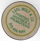 1991  Ana 100th Anniversary  Chicago  Illinois  Carl Wolf   Co   Wooden Nickel