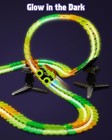 Race Track Cars Kids Gift Set Twister Glow In The Dark Flexible Magic Twisting