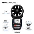 Digital Anemometer And Manometer Dual Port Air Pressure Gauge Differential Hvac