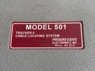 Progressive Electronics Model 501 Tracker Ii Cable Locating System 501t 501r