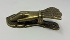 Vintage Brass Victorian Lady Hand Letter Clip Wall Mount Memo Holder 4 