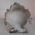 Antique Vintage Cast Iron Metal Flower Basket 7 1 2  Door Stop Unmarked