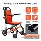 Easy Travel Wheelchair Lightweight Foldable Transport Chair W Handbrake 220 Lbs