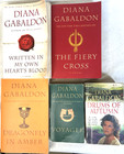 Set Lot 5 Diana Gabaldon Outlander Series Pb Books Voyager Drums Fiery Amber