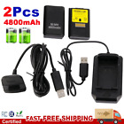 2x 4800mah Rechargeable Battery Pack   Charger Cable For Xbox 360 Usb Controller