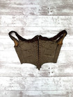 Antique Victorian 1860s Underbust Swiss Silk Bodice W  Boning   Corseting As Is