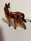 Beautiful Porcelain Mare And Foal Horses Figurine Japan Vintage