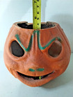 Antique Jack-o-lantern Pulp Paper Mache Halloween Pumpkin 1940 s
