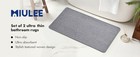 Ultra Thin Bathroom Rugs  Rubber Bath Mats For Bathroom Non Slip  Quick Dry
