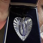 Vintage Waterford Crystal Heart Pendant Cord Necklace Nwt