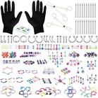 156pc Body Piercing Kit - 14g 16g 18g 20g - Belly Ring Nose Septum Tragus Ear   