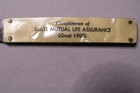Vintage Letter Opener Advertising Insurance Mother Of Pearl Handle Made In Italy