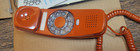 Orange Noteworthy Rotary Wall Telephone  Bell Western Electric Free Shipping