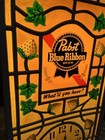 Vintage Pabst Blue Ribbon Beer Lighted Clock Sign With Strawberry Vine 16x10x6