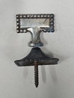 Antique Casket Coffin Screw Escucheon Plate Decorative Silver Plated Funeral