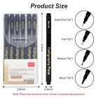 Calligraphy Brush Pens 6 Pack Refillable Black Ink Hand-lettering Diy Art