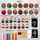 Witchcraft Supplies Kit -54 Pieces Altar Set With Candles And Crystals And Herbs