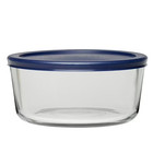  2 Pack  Anchor Hocking Glass Food Storage Container With Lid  7 Cup Round