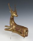 Antique Or Vintage Ornate Brass Deer Sculpture Figure Indian Thai Sarreid