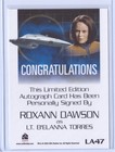 Star Trek Voyager Inscriptions Autograph Card - Roxann Dawson  legends   rdl2 