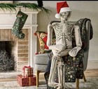 New Large John Derian X Target Christmas Xmas Santa Stuffed Skeleton Pillow 63   