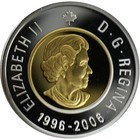 2006 Canada Toonie Proof Like Two 2 Dollars Double Date 1996-2006 Coin