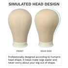 24 Inch Canvas Block Head Mannequin Head For Wigs Salon Wig Head With Mount H   